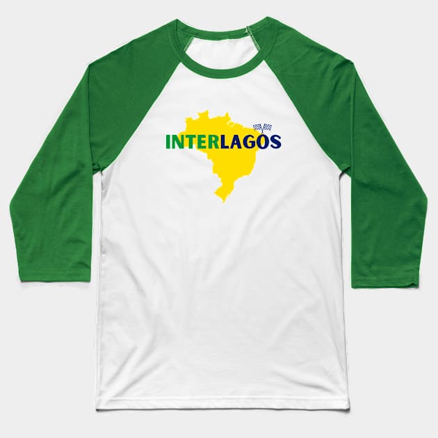 Interlagos Motorsport Racing graphic design Baseball T-Shirt by GearGlide Outfitters